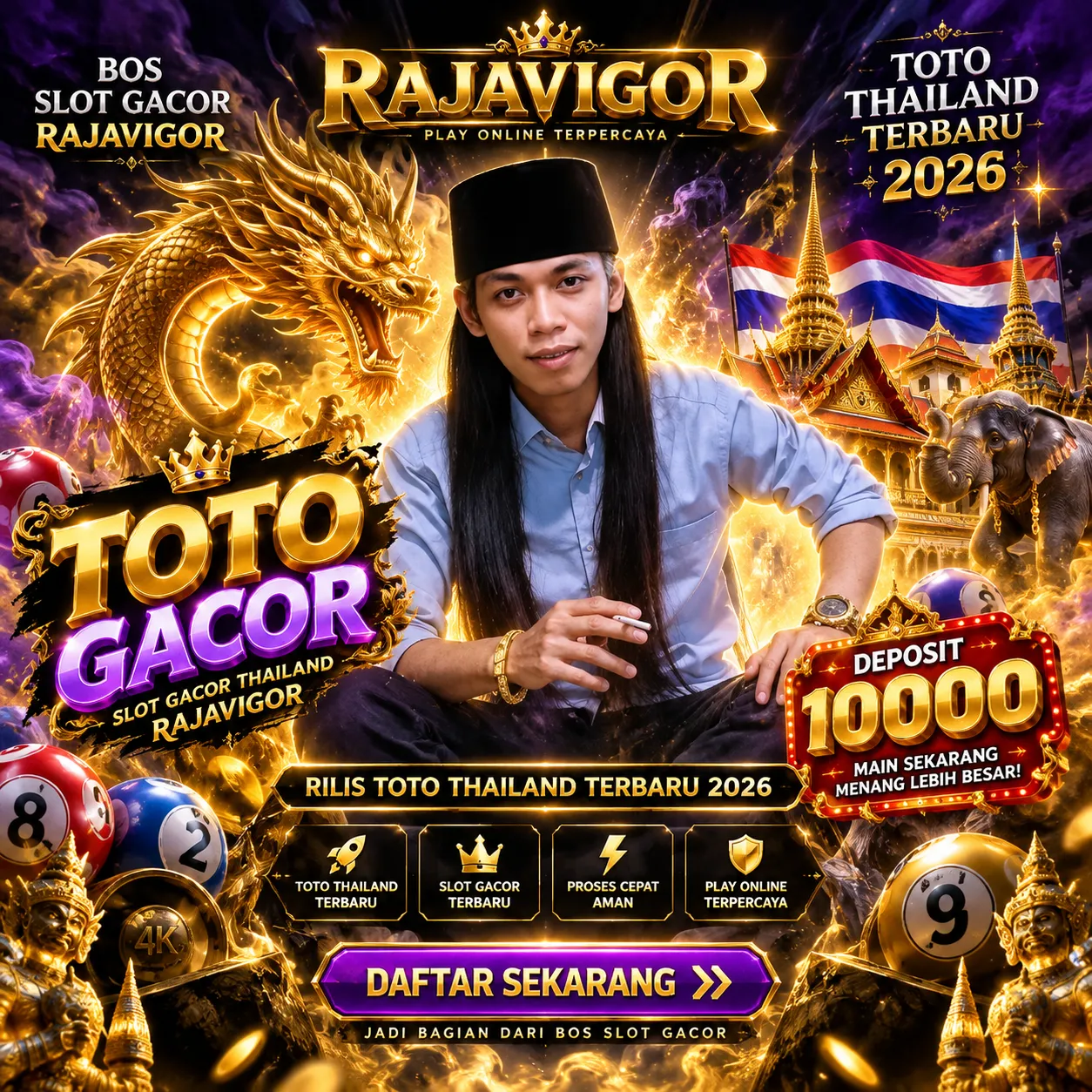 TOTO GACOR: Bos Slot Gacor Rajavigor Rilis Toto Thailand Terbaru 2026
